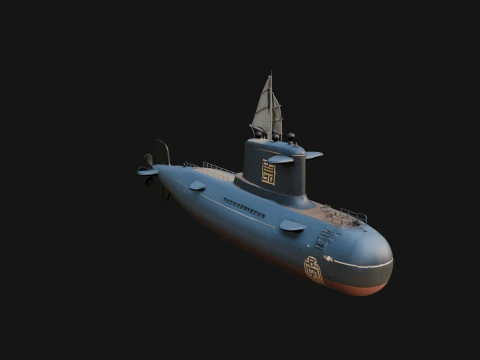 Military Submarine Model Design 21 - 3D Print Model 3D Print Model