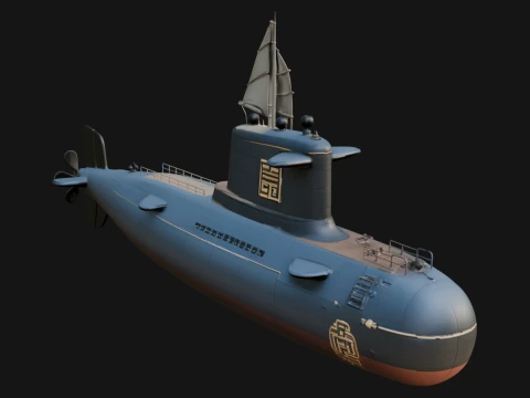 Diseño de modelo de submarino militar 21 - Modelo de impresión 3D Modelo de impresión 3D