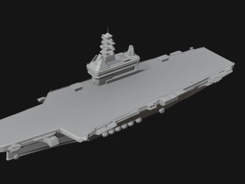 Aircraft Carrier Model Design 4 - 3D Print Model 3D Print Model