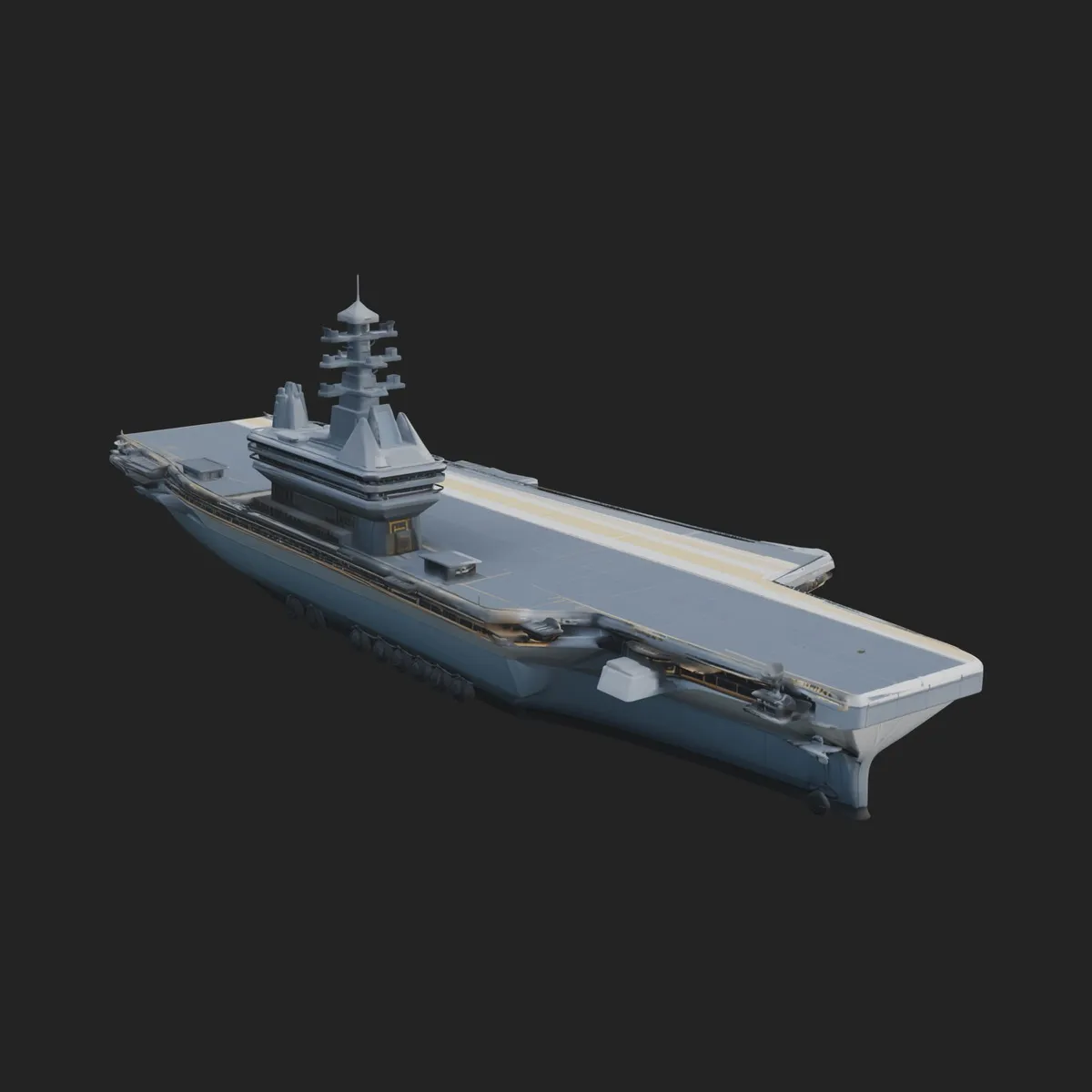 Aircraft Carrier Model Design 4 - 3D Print Model 3D Print Model .c4d .max .obj .3ds .fbx .stl .blend 
