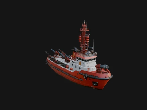 Harbour Tugboat Model Design 8 - 3D Print Model 3D Print Model