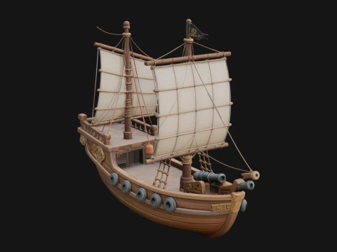 Chinese Junk Ship Model Design 11 - 3D Print Model 3D Print Model