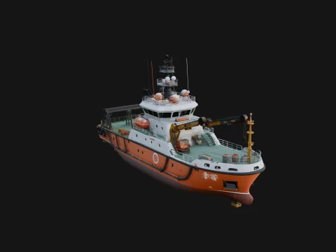 Harbour Tugboat Model Design 9 - 3D Print Model 3D Print Model