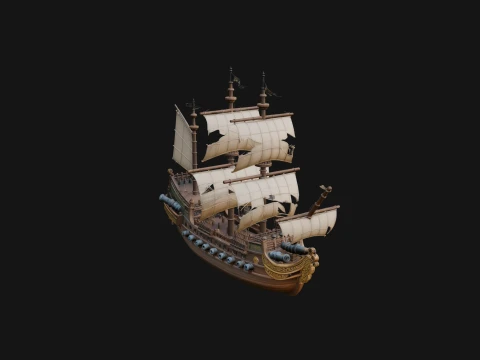 Tall Sailing Ship Model Design 11 - 3D Print Model 3D printmodel