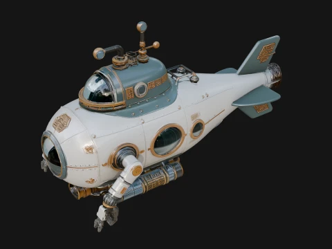 Дизайн підводної моделі Steampunk 17 &ndash; 3D-модель для друку 3D Принт Модель