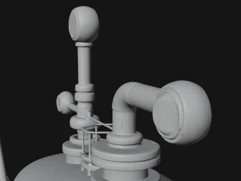 Steampunk Submersible Model Design 17 - 3D Print Model 3D Print Model