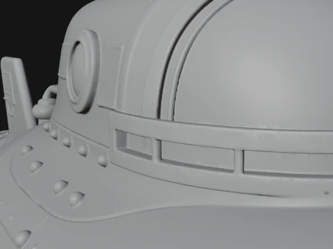 Steampunk Submersible Model Design 17 - 3D Print Model 3D Print Model