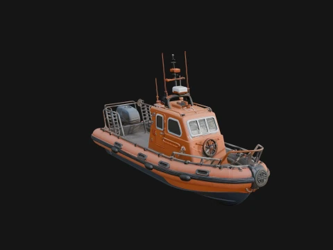 Rescue Boat Model Design 5 - 3D Print Model Modelo de Impressão 3D