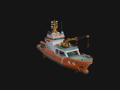 Harbour Tugboat Model Design 10 - 3D Print Model 3D Print Model
