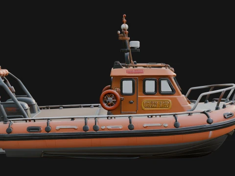 Rescue Boat Model Design 6 - 3D Print Model 3D Print Model