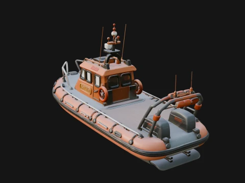 Rescue Boat Model Design 6 - 3D Print Model 3D Print Model