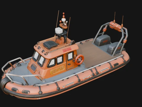Rescue Boat Model Design 6 - 3D Print Model 3D Print Model