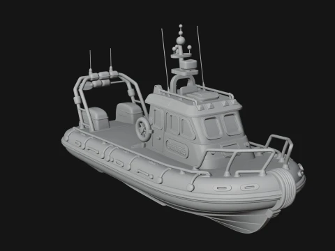 Rescue Boat Model Design 6 - 3D Print Model 3D Print Model