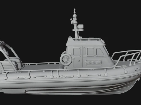 Rescue Boat Model Design 6 - 3D Print Model 3D Print Model
