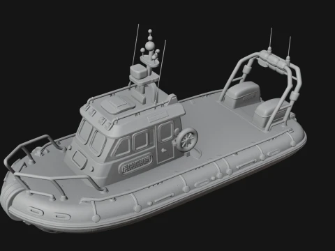Rescue Boat Model Design 6 - 3D Print Model 3D Print Model