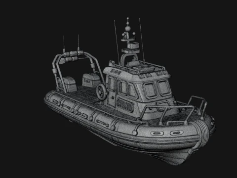 Rescue Boat Model Design 6 - 3D Print Model 3D Print Model