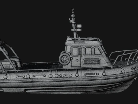 Rescue Boat Model Design 6 - 3D Print Model 3D Print Model
