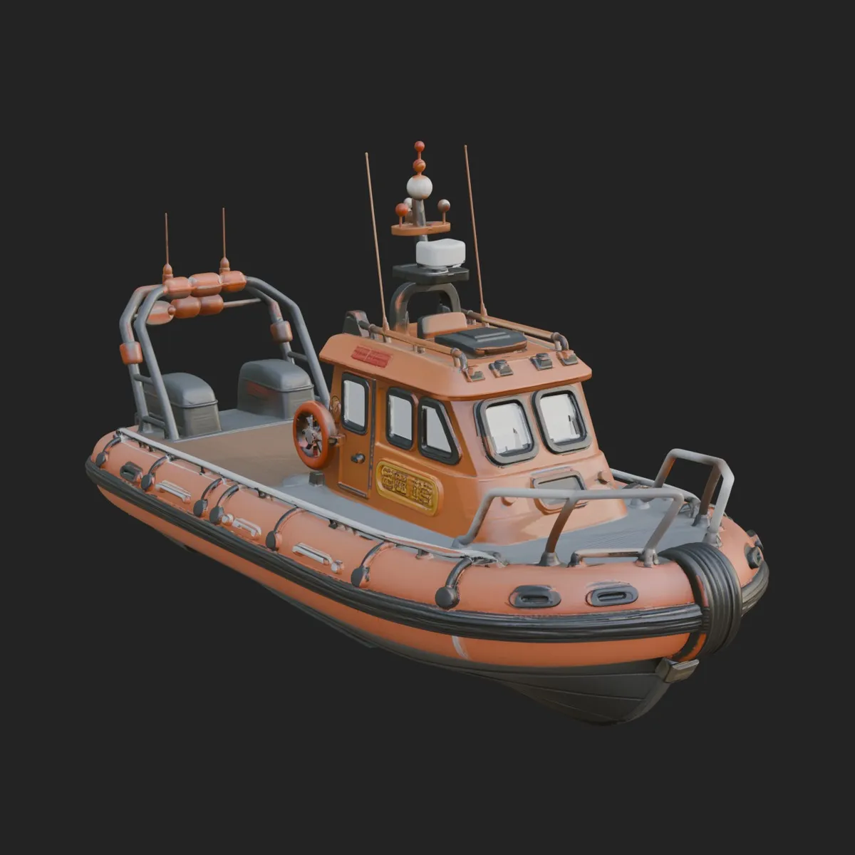 Rescue Boat Model Design 6 - 3D Print Model 3D Print Model .c4d .max .obj .3ds .fbx .stl .blend 