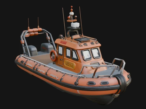 Rescue Boat Model Design 6 - 3D Print Model 3D Принт Модель