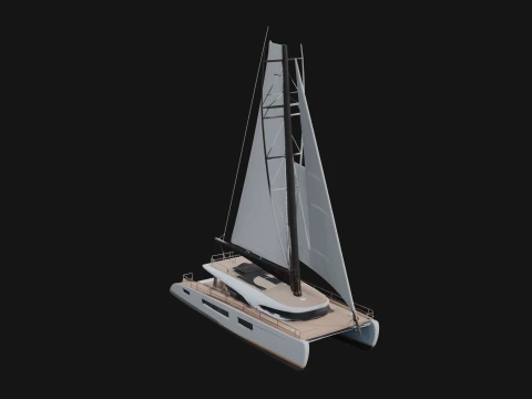 Catamaran Yacht Model Design 12 - 3D Print Model 3D printmodel