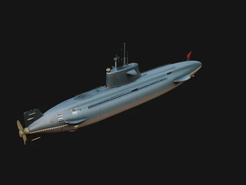 Military Submarine Model Design 23 - 3D Print Model 3D Print Model