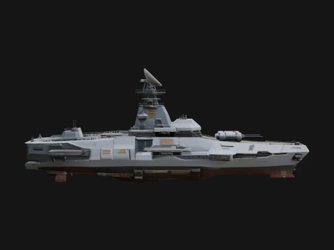Fantascienza Warship Model Design 4 - Modello di stampa 3D Modello di stampa 3D