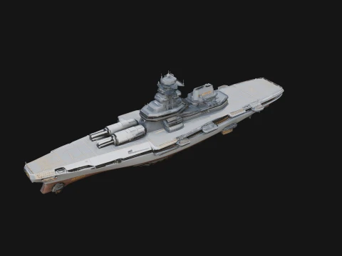 Sci Fi Warship Model Design 5 - 3D Print Model 3D Print Model