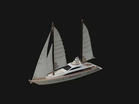 Sailing Yacht Model Design 2 - 3D Print Model 3D Print Model