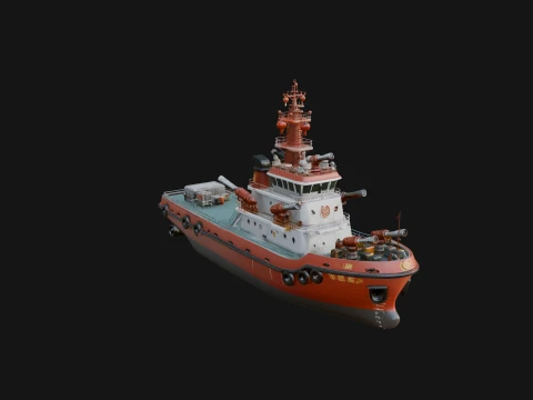 Harbour Tugboat Model Design 11 - 3D Print Model 3D Print Model