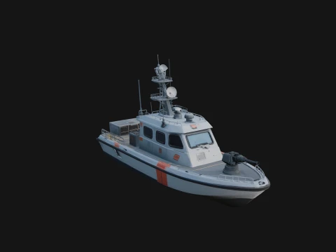Patrol Boat Model Design 8 - 3D Print Model 3D printmodel