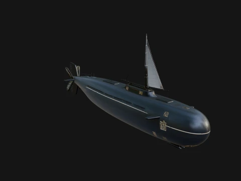 Military Submarine Model Design 24 - 3D Print Model Modelo de Impressão 3D