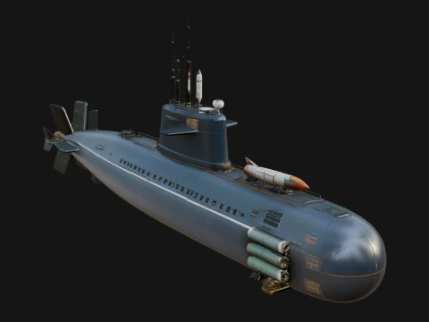 Military Submarine Model Design 25 - 3D Print Model Modelo de impresión 3D