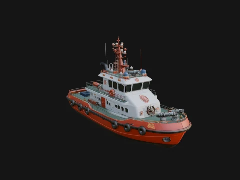 Harbour Tugboat Model Design 12 - 3D Print Model 3D Print Model