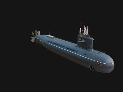 Military Submarine Model Design 26 - 3D Print Model 3D Print Model