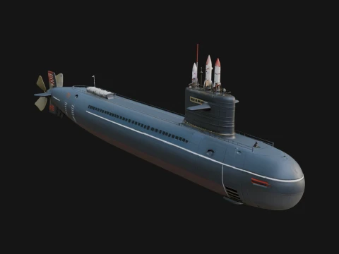 Military Submarine Model Design 26 - 3D Print Model Modelo de impresión 3D
