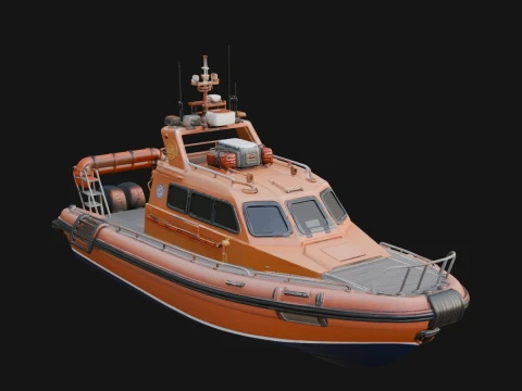 Rescue Boat Model Design 7 - 3D Print Model 3D Принт Модель
