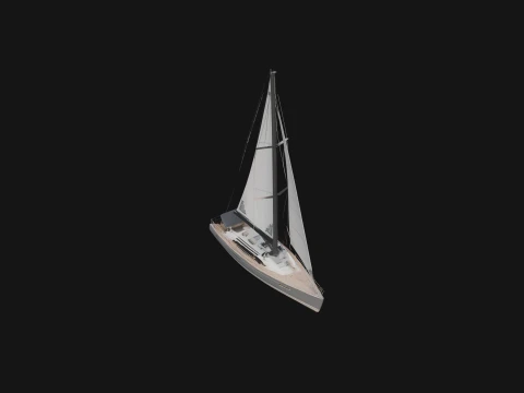 Sailing Yacht Model Design 3 - 3D Print Model 3D Print Model