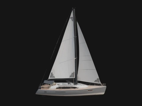 Sailing Yacht Model Design 3 - 3D Print Model 3D Принт Модель