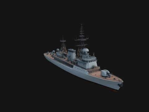Naval Destroyer Model Design 9 - 3D Print Model 3D Print Model
