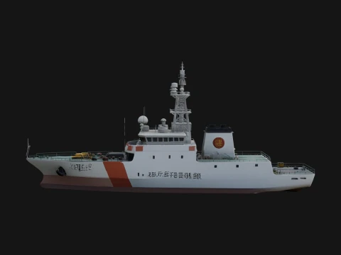 Coast Guard Cutter Model Design 6 - 3D Print Model 3D Baskı Modeli