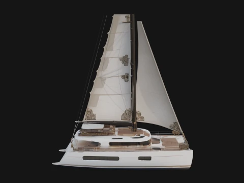 Catamaran Yacht Model Design 13 - 3D Print Model 3D printmodel