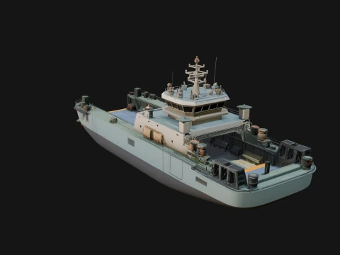 Landing Craft Model Design 5 - 3D Print Model 3D Print Model