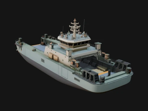 Landing Craft Model Design 5 - 3D Print Model 3D printmodel