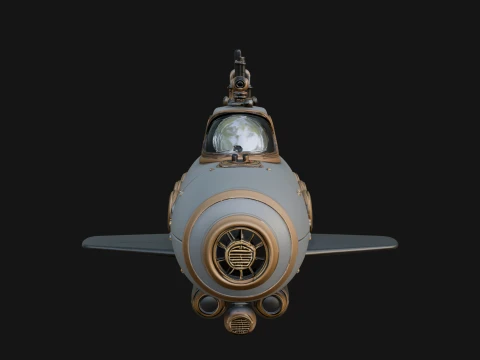 Steampunk Submersible Model Design 22 - 3D Print Model 3D Print Model