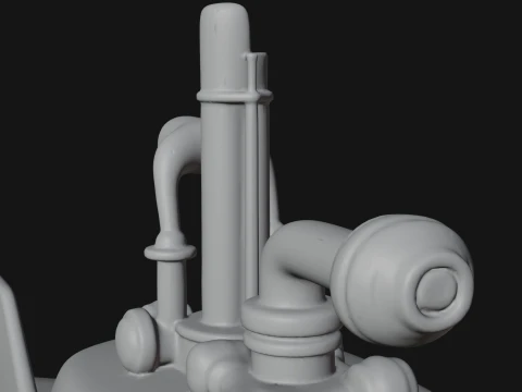 Steampunk Submersible Model Design 22 - 3D Print Model 3D Print Model