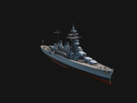 Battleship Model Design 11 - 3D Print Model 3D Принт Модель