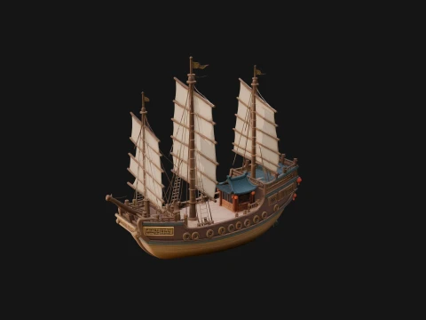 Tall Sailing Ship Model Design 15 - 3D Print Model 3D printmodel