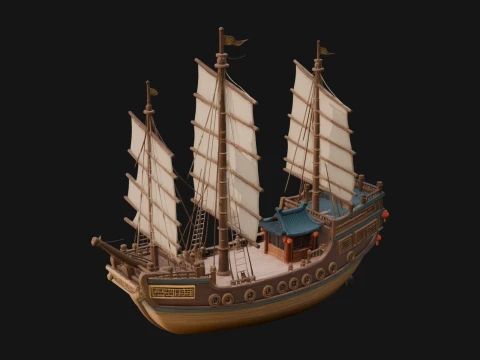 Tall Sailing Ship Model Design 15 - 3D Print Model 3D Принт Модель