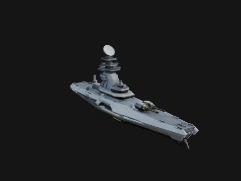 Naval Destroyer Model Design 10 - 3D Print Model 3D Baskı Modeli