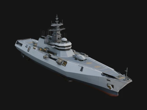 Naval Destroyer Model Design 11 - 3D Print Model 3D Baskı Modeli